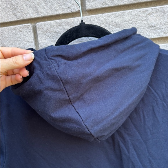 Simons Twik Organic Cotton Short Sleeve Sweatshirt Dress Navy Blue Sz M - Picture 7 of 7